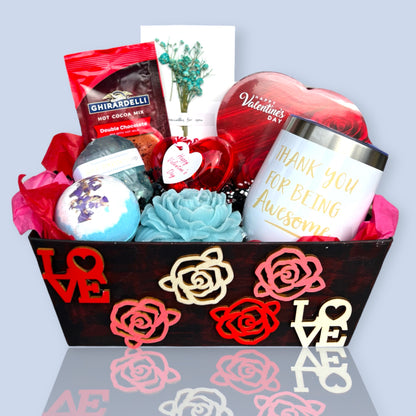Love and Roses Valentine's Day Gift Basket